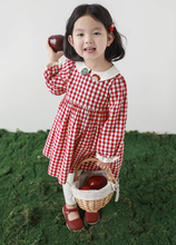 Load image into Gallery viewer, Apple Gingham Dress