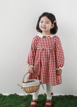 Load image into Gallery viewer, Apple Gingham Dress