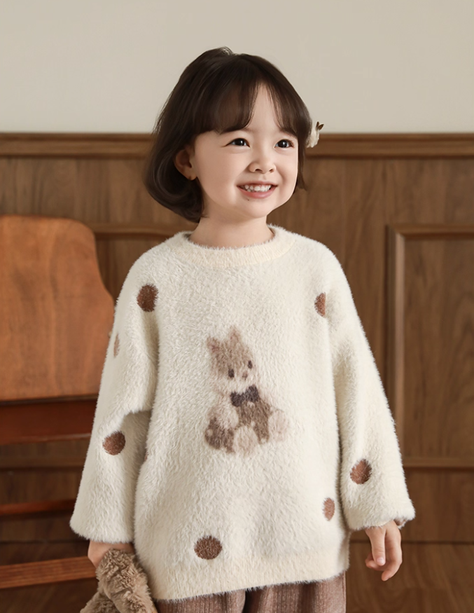 Dotty Bunny Fluffy Jumper