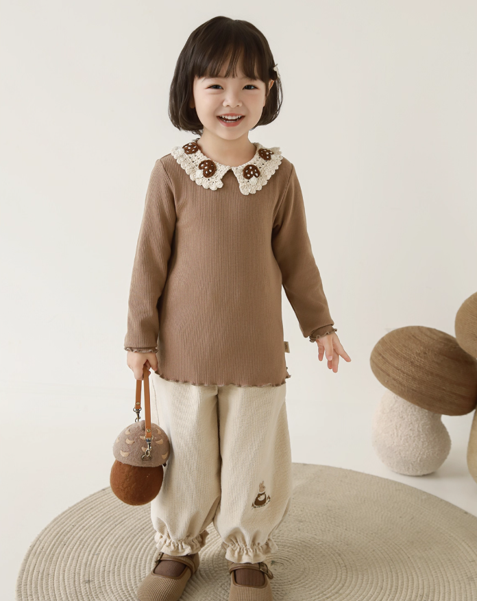 Mushroom Crochet Collared Top