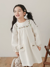 Load image into Gallery viewer, Bunny Floral Embroidery Dress