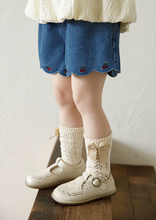 Load image into Gallery viewer, Summer Cherry Denim Shorts