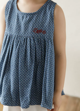 Load image into Gallery viewer, Isla Blue Polka Top