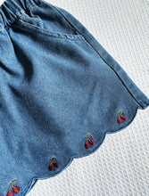 Load image into Gallery viewer, Summer Cherry Denim Shorts