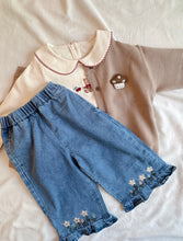 Load image into Gallery viewer, Cherry Teddy Collar Top