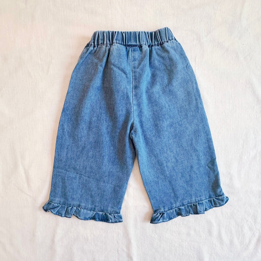 Embroidered Floral Wide Leg Jeans