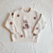 Load image into Gallery viewer, Dotty Bunny Fluffy Jumper