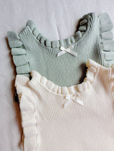 Load image into Gallery viewer, Rib Sleeveless Ruffle Detail Tank Top (2T-7T)