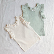 Load image into Gallery viewer, Rib Sleeveless Ruffle Detail Tank Top (2T-7T)