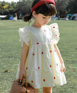 Embroidered Apple Summer Dress
