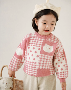 Patch Cat Knitted Jumper