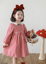 Load image into Gallery viewer, Apple Gingham Dress (SAMPLE - size 3T)
