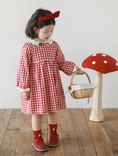 Load image into Gallery viewer, Apple Gingham Dress (SAMPLE - size 3T)
