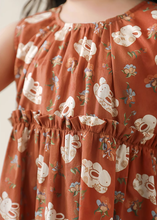 Load image into Gallery viewer, Tangerine Bunny Peplum Top
