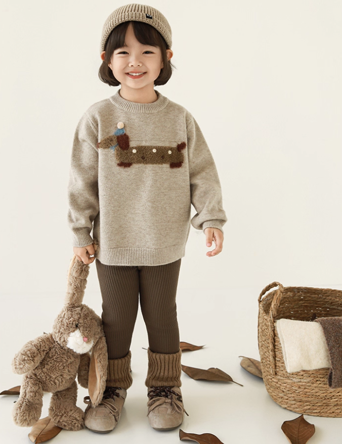 Fluffy Dachshund Knitted Jumper