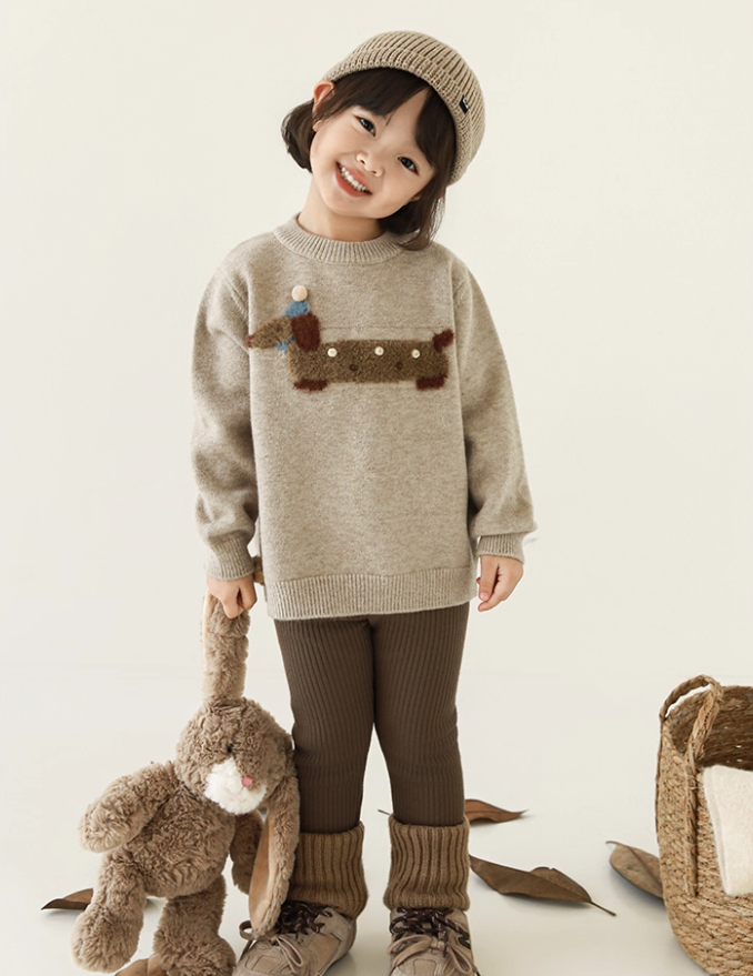 Fluffy Dachshund Knitted Jumper