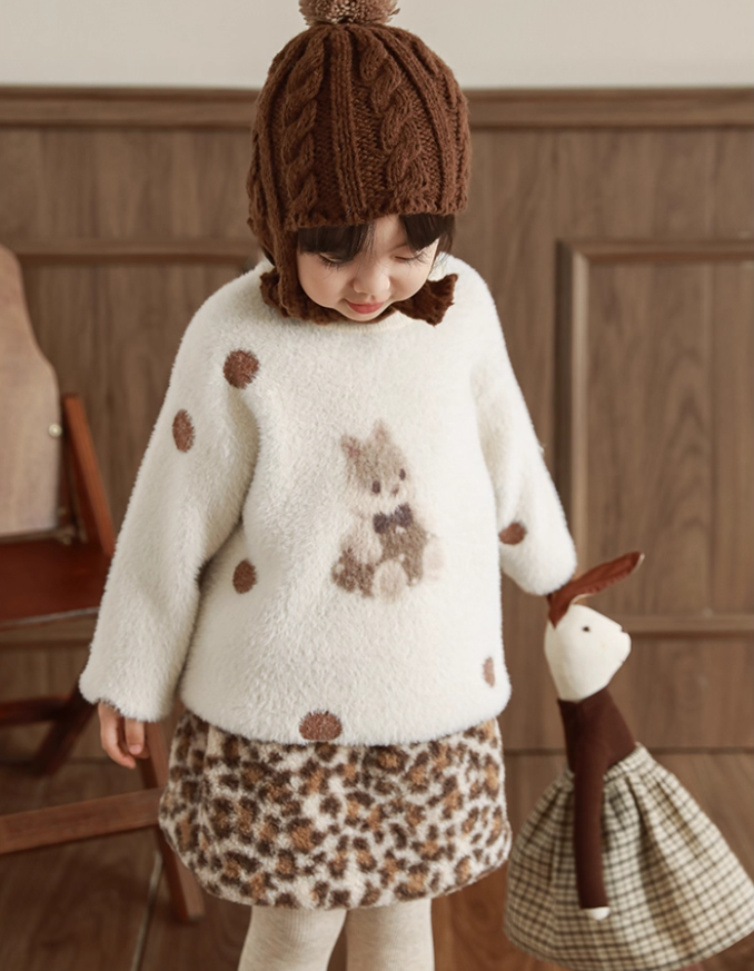 Dotty Bunny Fluffy Jumper