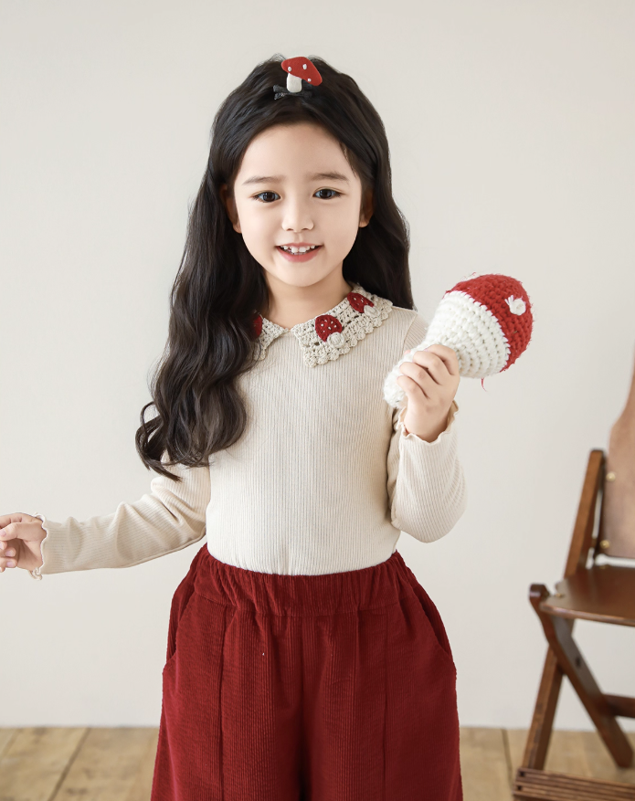 Mushroom Crochet Collared Top