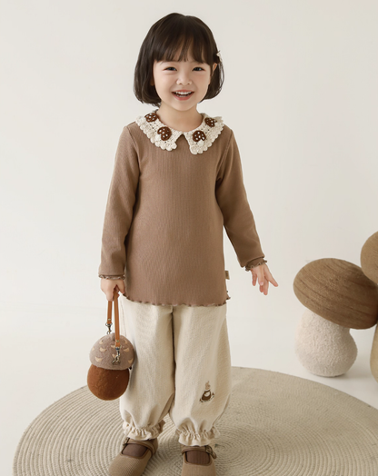 Mushroom Crochet Collared Top