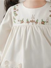 Load image into Gallery viewer, Bunny Floral Embroidery Dress
