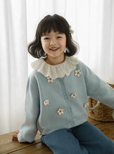 Load image into Gallery viewer, Little Daisy Blue Cardigan
