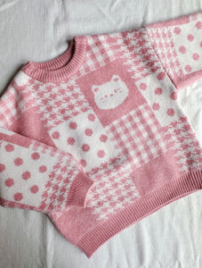 Patch Cat Knitted Jumper