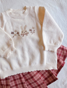 Little Rabbit Embroidery Knitted Jumper