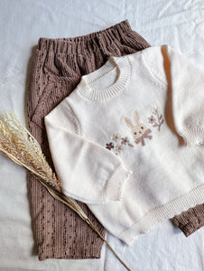 Little Rabbit Embroidery Knitted Jumper
