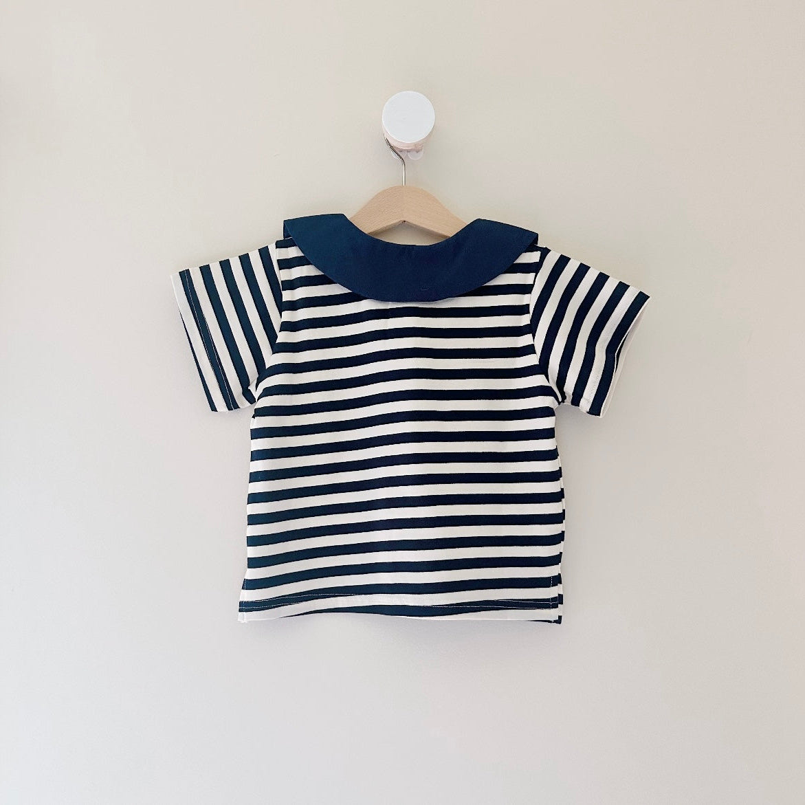 Navy Stripe Collar Tee (2T-7T)