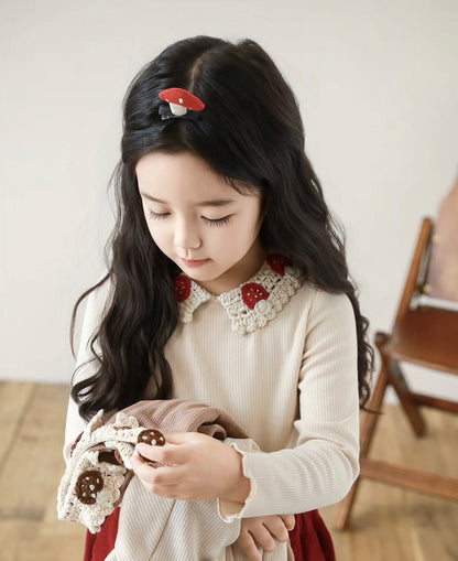 Mushroom Crochet Collared Top