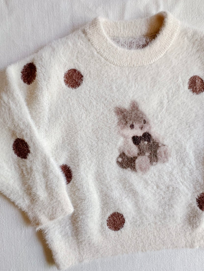 Dotty Bunny Fluffy Jumper