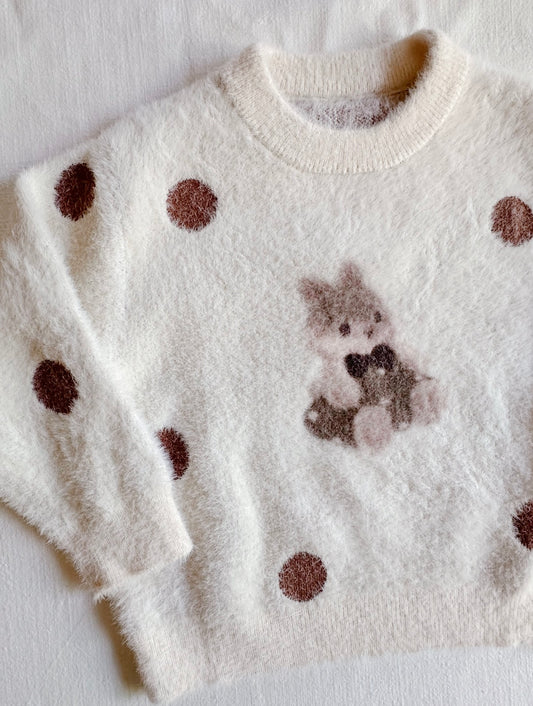 Dotty Bunny Fluffy Jumper