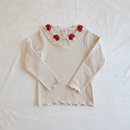 Mushroom Crochet Collared Top