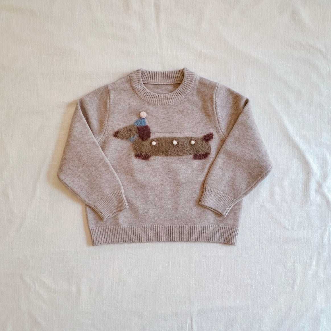 Fluffy Dachshund Knitted Jumper