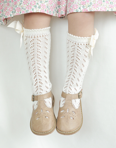 Victorian Romance Bow Socks