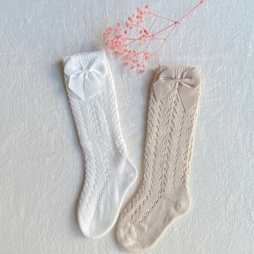Victorian Romance Bow Socks