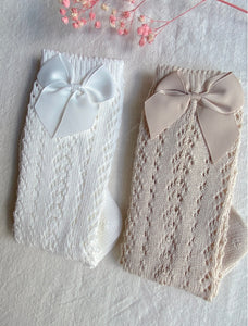 Victorian Romance Bow Socks