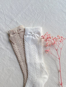 Victorian Romance Bow Socks